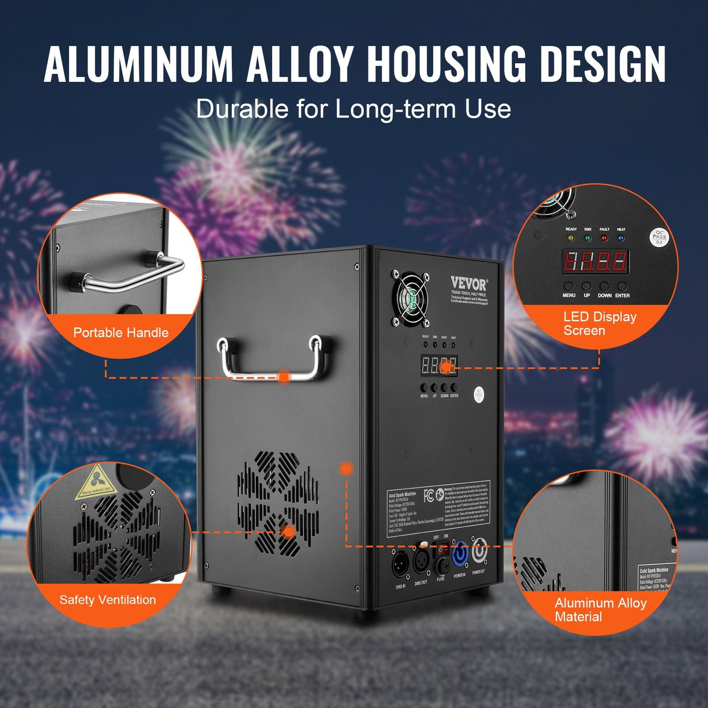 Cold Spark Firework Machinex2 700W 2-5M Stage DJ Wedding Party