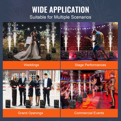 Cold Spark Firework Machinex4 700W 2-5M Stage DJ Wedding Party