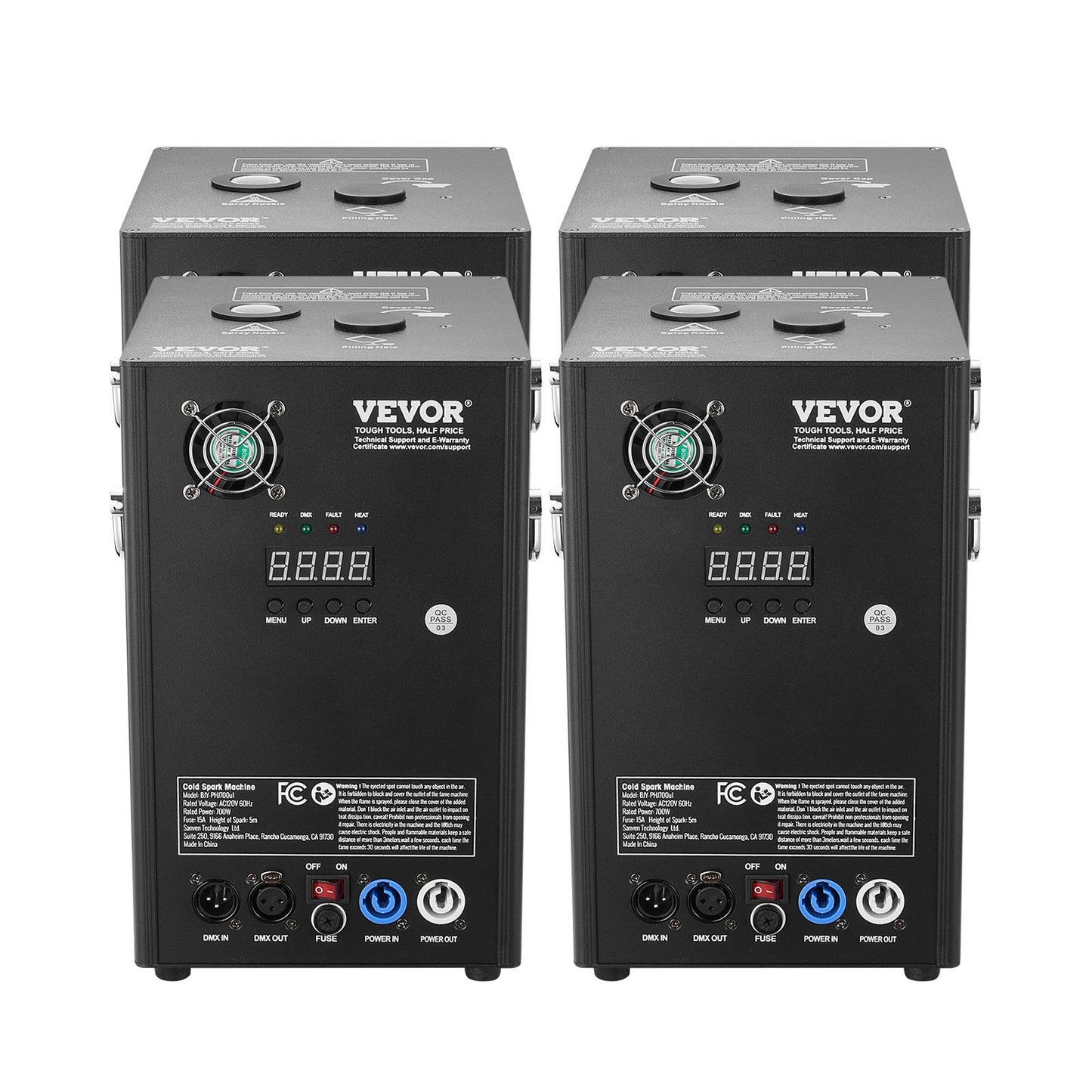 Cold Spark Firework Machinex4 700W 2-5M Stage DJ Wedding Party