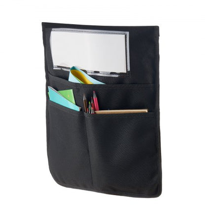 Stuhltaschen für Klassenräume 24er-Pack Sitztaschen mit Namensschild Schwarz