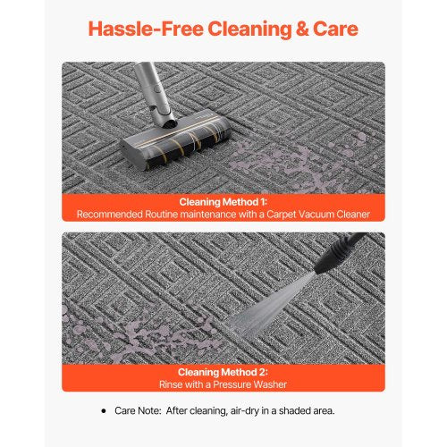 ytterdörrsmatta, 1562 x 914 mm kommersiell golvmatta för inomhus och utomhus, modern snygg heltäckningsmatta med TPE-baksida, kraftig tvättbar industriell entrématta för hall, balkong, garage, grå |  EU