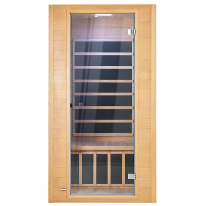 Far Infrared Wooden Sauna Room Home Spa for 1 to 2 Person 1400W
