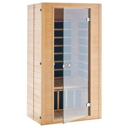 Far Infrared Wooden Sauna Room Home Spa for 1 to 2 Person 1400W