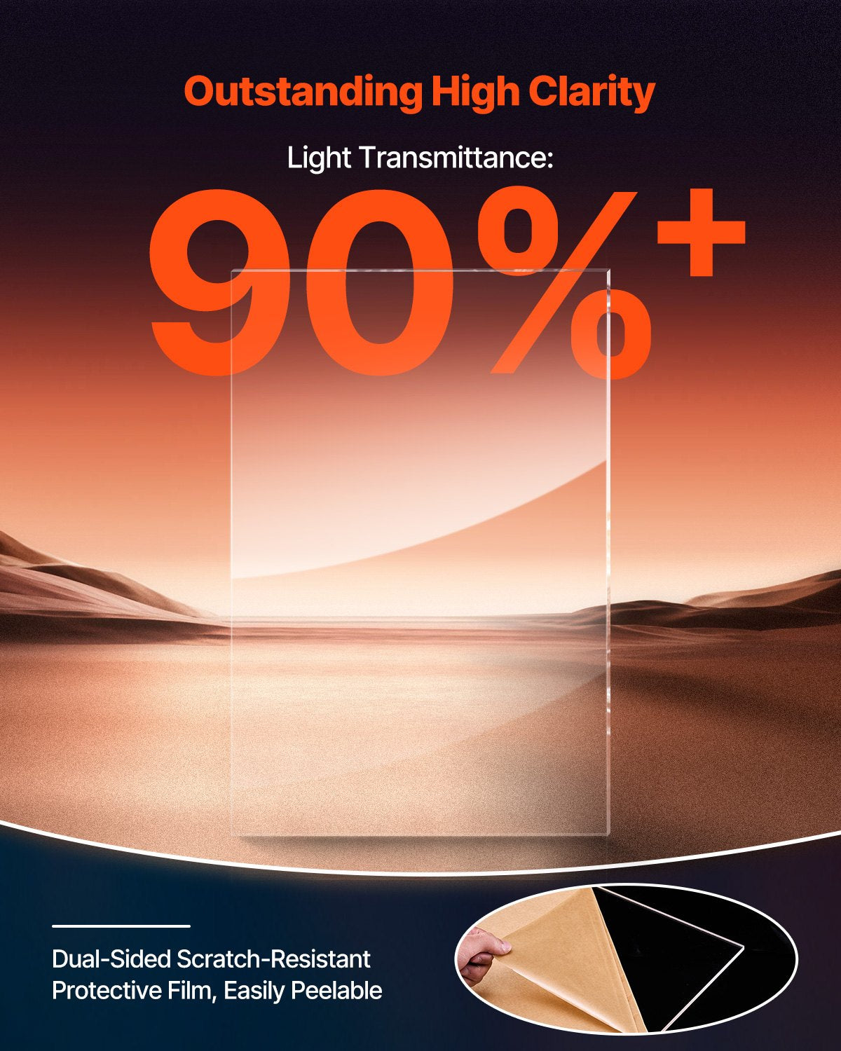 2-pack plexiglas akrylskivor 24 x 36 tums plastskivor 1/4 tum tjocka