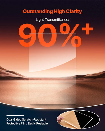 2-pack plexiglas akrylskivor 24 x 36 tums plastskivor 1/4 tum tjocka