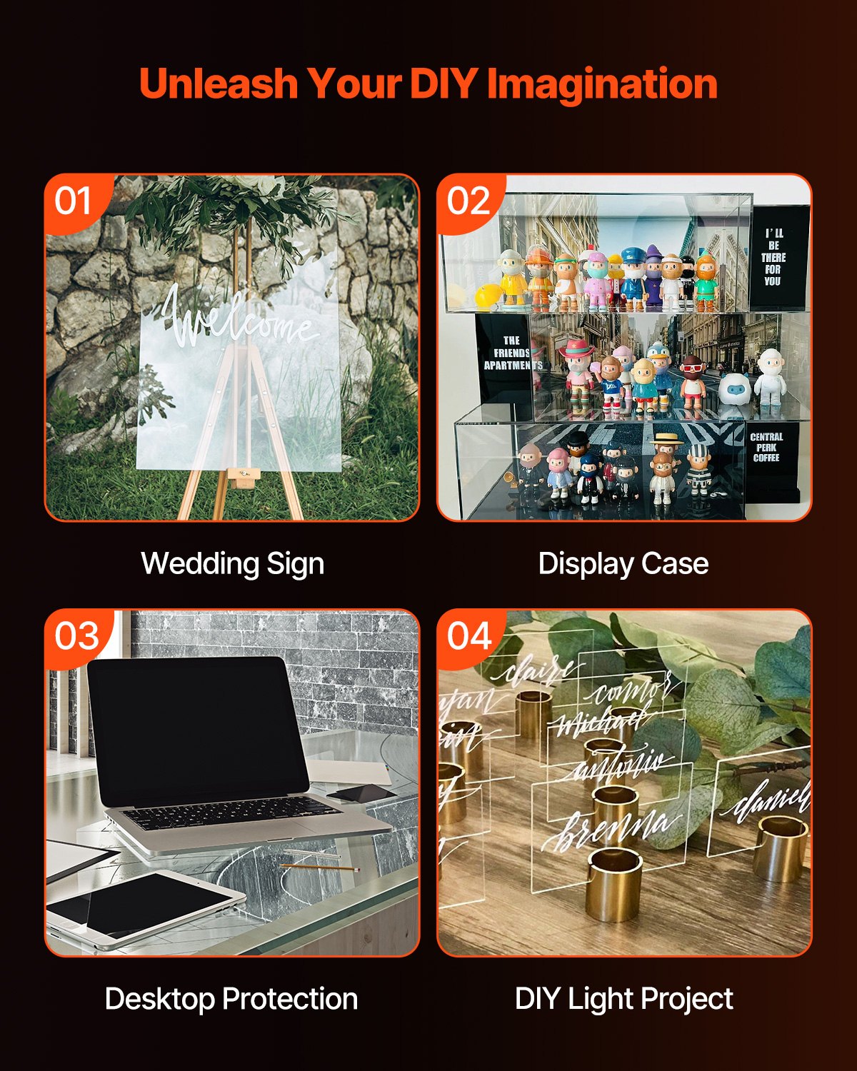 2er-Pack Plexiglas-Acrylplatten 24 x 48 Zoll Kunststoffplatten 1/8 Zoll dick