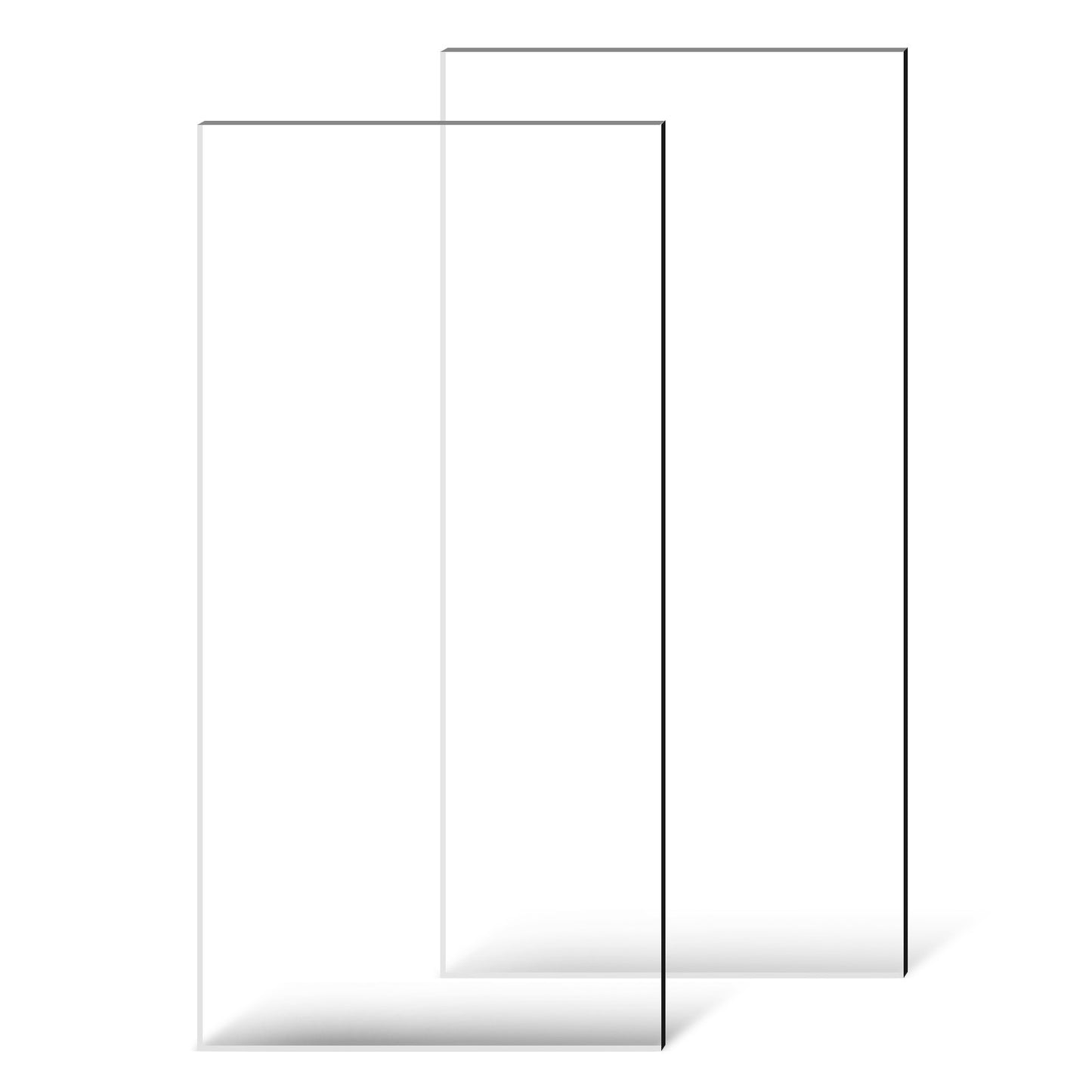 2er-Pack Plexiglas-Acrylplatten 24 x 48 Zoll Kunststoffplatten 1/8 Zoll dick