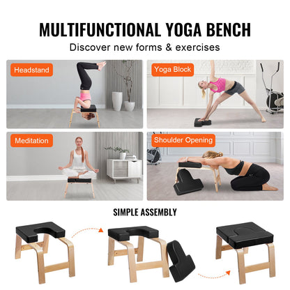 Yoga Headstand Bench Inversion Chair Workout Exercise Cardio