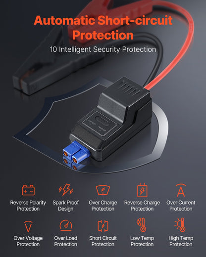 Jump Starter 3000A 59.2Wh Lithium Booster Jumper Box Portable Power Bank