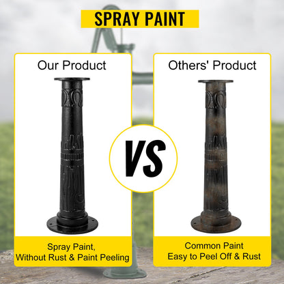 Antique Hand Water Pump Stand Pitcher Pump Stand Cast Iron Well Pump Stand with Pre-set 0.5\" Holes for Easy Installation Old Fashion Pitcher Hand Pump Stand for Home Yard Pond Garden Outdoors B