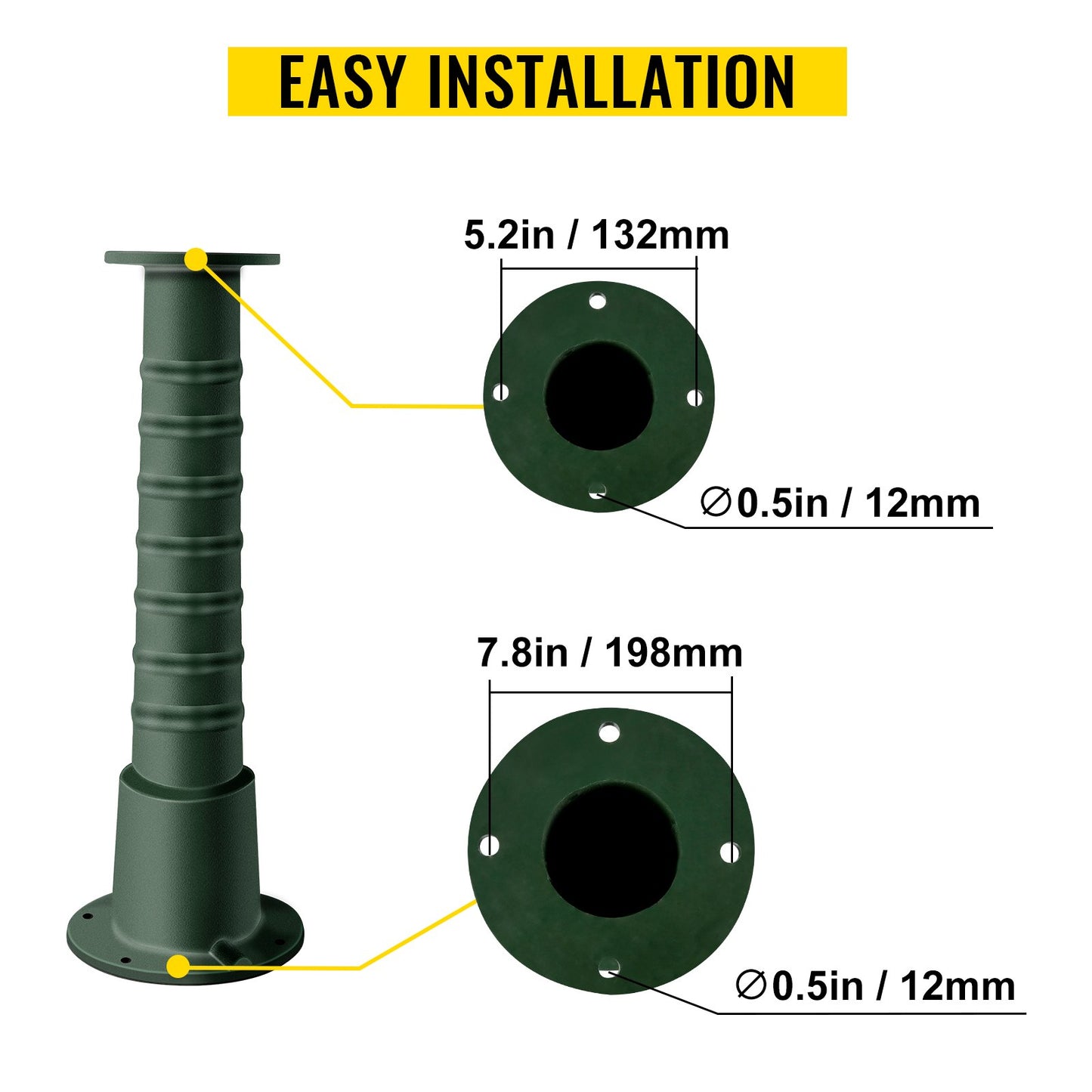 Antique Hand Water Pump Stand Pitcher Pump Stand Cast Iron Well Pump Stand with Pre-set 0.5\" Holes for Easy Installation Old Fashion Pitcher Hand Pump Stand for Home Yard Pond Garden Outdoors G