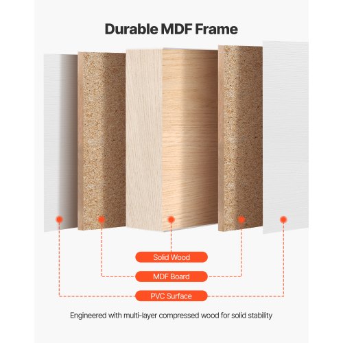 Skjutdörr till garderob, 1219 mm (dubbel 635 mm) x 2032 mm, 5-liters skjutdörrar i frostat glas med beslag, massivt trä och MDF-skiva med vattentät PVC-yta för garderober i sovrum |  EU