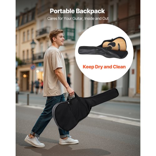 36-Zoll-Dreadnought-Akustikgitarre, natürliches Anfänger-Set, Gigbag für Teenager