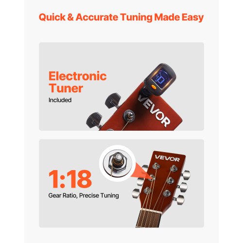 40-Zoll-Dreadnought-Akustikgitarre, Anfänger-Set, Gigbag, für Erwachsene, Sunburst