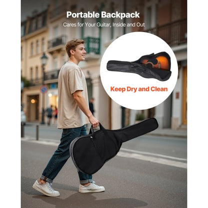 40-Zoll-Dreadnought-Akustikgitarre, Anfänger-Set, Gigbag, für Erwachsene, Sunburst