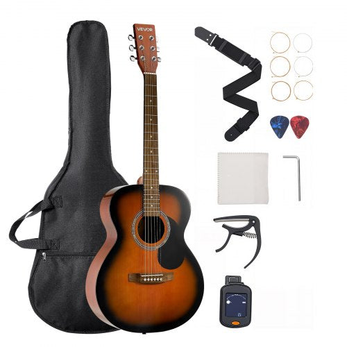 40-Zoll-Dreadnought-Akustikgitarre, Anfänger-Set, Gigbag, für Erwachsene, Sunburst