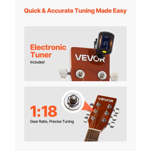 41-Zoll-Dreadnought-Akustikgitarre, Anfänger-Set, Gigbag, für Erwachsene, Sunburst