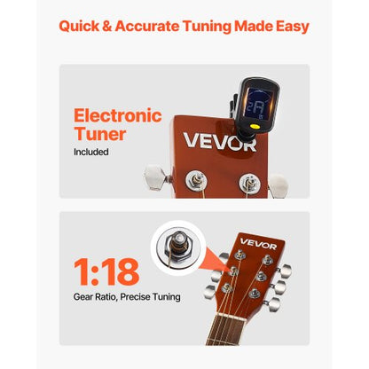 41-Zoll-Dreadnought-Akustikgitarre, Anfänger-Set, Gigbag, für Erwachsene, Sunburst