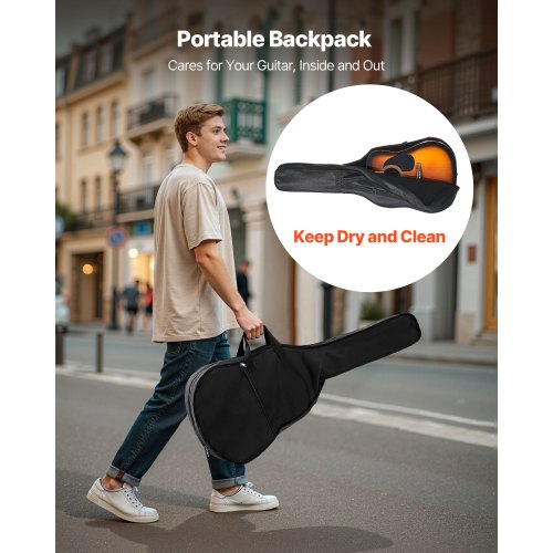 41-Zoll-Dreadnought-Akustikgitarre, Anfänger-Set, Gigbag, für Erwachsene, Sunburst