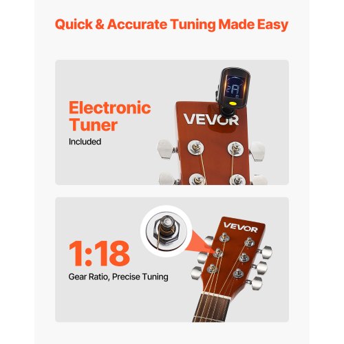 41-Zoll-Dreadnought-Akustikgitarre, natürliches Anfänger-Set, Gigbag für Erwachsene