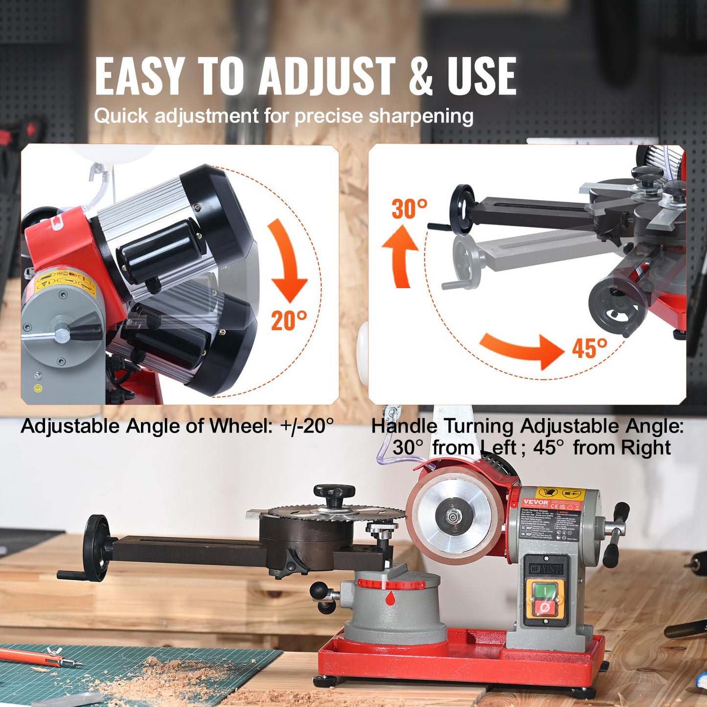 Circular saw grinder 370W 3600RPM with water tank 5" wheel