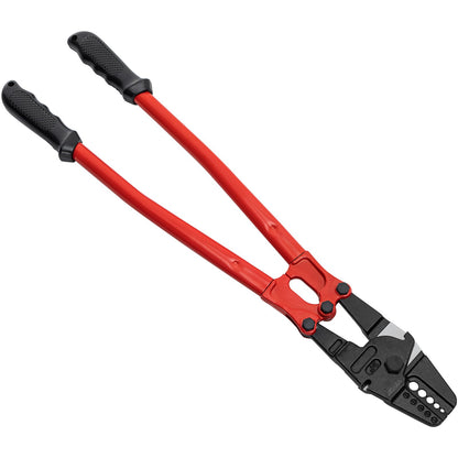 24-Zoll-Hand-Crimpwerkzeug, 5 Hohlräume, 1/16 bis 3/16 Zoll Crimpwerkzeug für ovale Kupfer-Aluminium-Aderendhülsen und Stopper-Aderendhülsen, Draht-Crimpwerkzeug, Propress-Stauchenwerkzeug, langer Griff, arbeitssparend