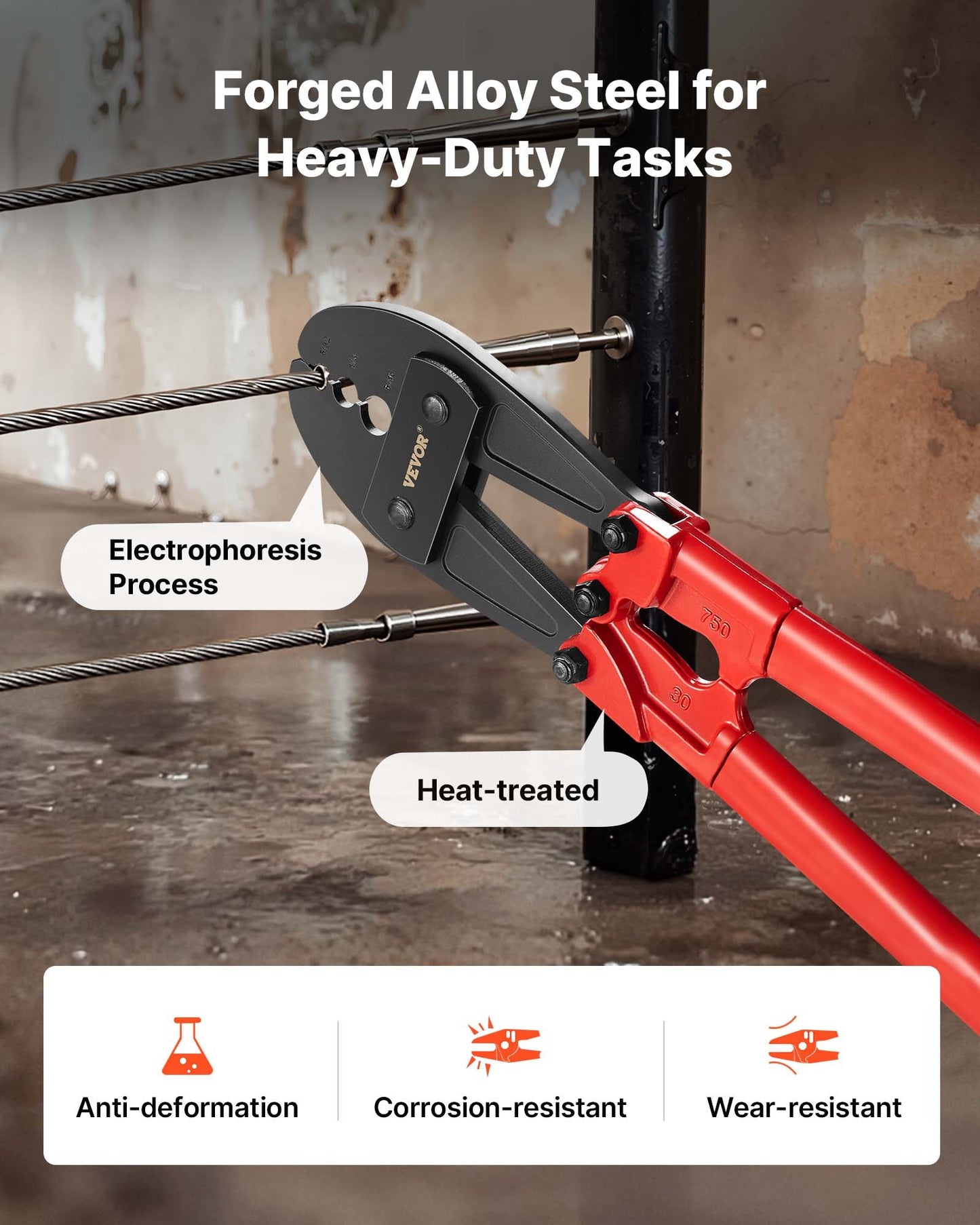 30" Hand Swager, Swaging Tool for 5/32", 1/4" and 5/16"聽 Wire Rope Cable