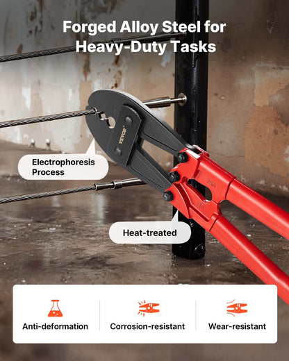 30" Hand Swager, Swaging Tool for 5/32", 1/4" and 5/16"聽 Wire Rope Cable