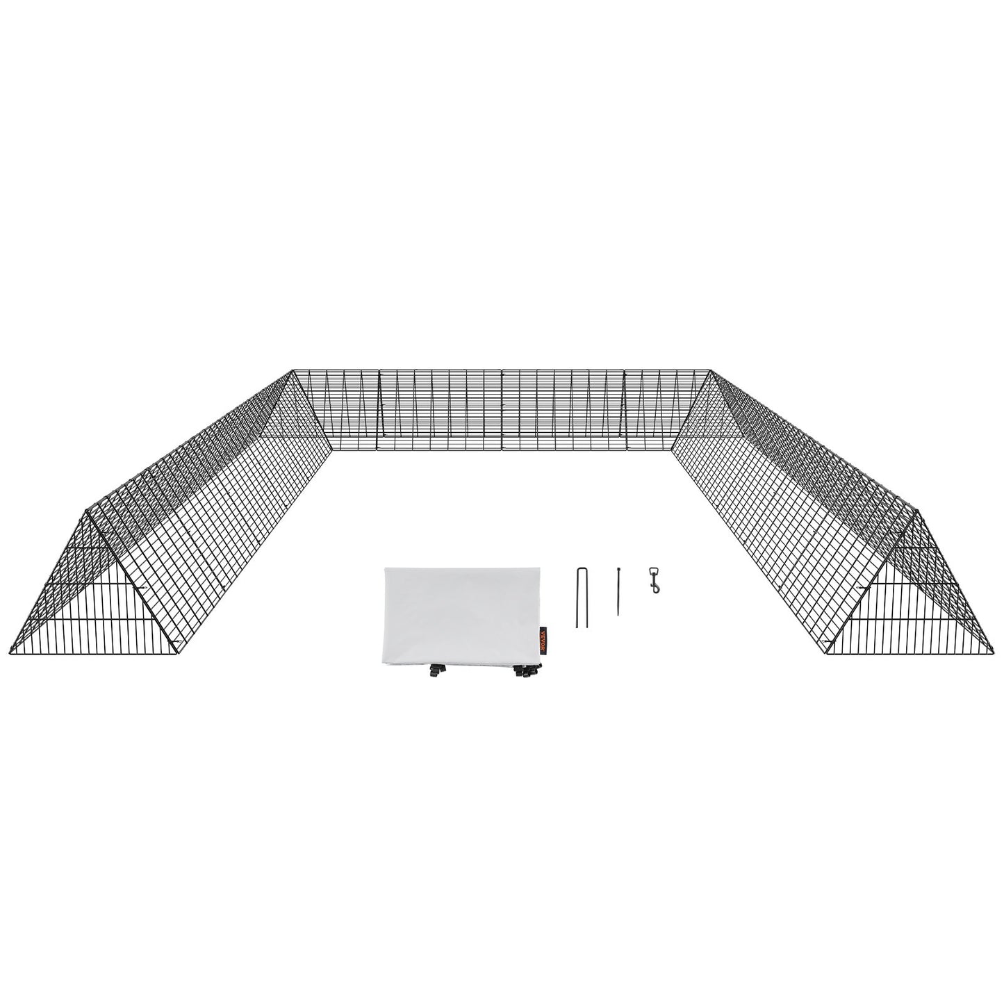Hühnertunnel, 236,2 x 157,5 x 24,2 Zoll (L x B x H) Hühnertunnel für den Bauernhof, tragbare Hühnertunnel für draußen mit Eckrahmen, 2 Sets, geeignet für Hühner, Enten, Kaninchen