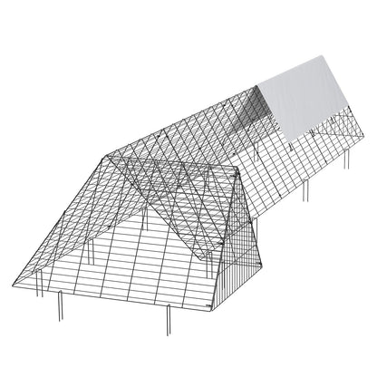 Hühnertunnel, 157,5 x 39,4 x 24,2 Zoll (L x B x H) Hühnertunnel für den Bauernhof, tragbare Hühnertunnel für den Außenbereich mit Eckrahmen, Hühnerauslauf, geeignet für Hühner, Enten, Kaninchen