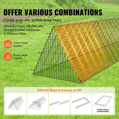 Chicken tunnels, 118.1 x 28 x 24.2 inches (LxWxH) chicken tunnels for the farm, portable chicken tunnels for easy installation outdoors, chicken coop, suitable for chickens, ducks, rabbits