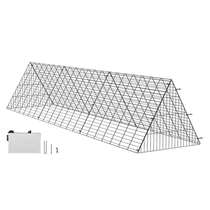 Chicken tunnels, 118.1 x 28 x 24.2 inches (LxWxH) chicken tunnels for the farm, portable chicken tunnels for easy installation outdoors, chicken coop, suitable for chickens, ducks, rabbits