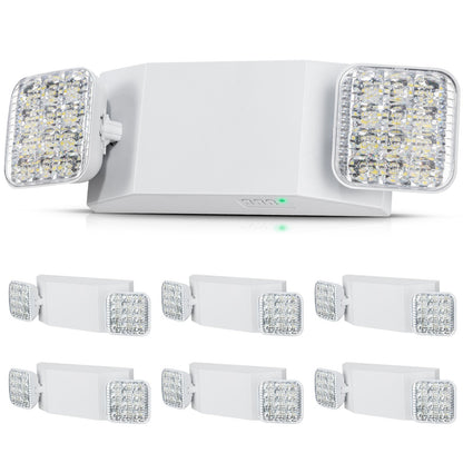 6 PCs Commercial Emergency Light LED Exit Light Fixtures Backup Battery