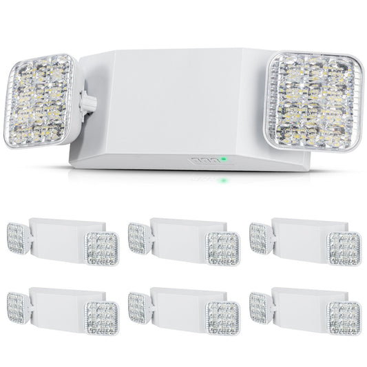 6 PCs Commercial Emergency Light LED Exit Light Fixtures Backup Battery