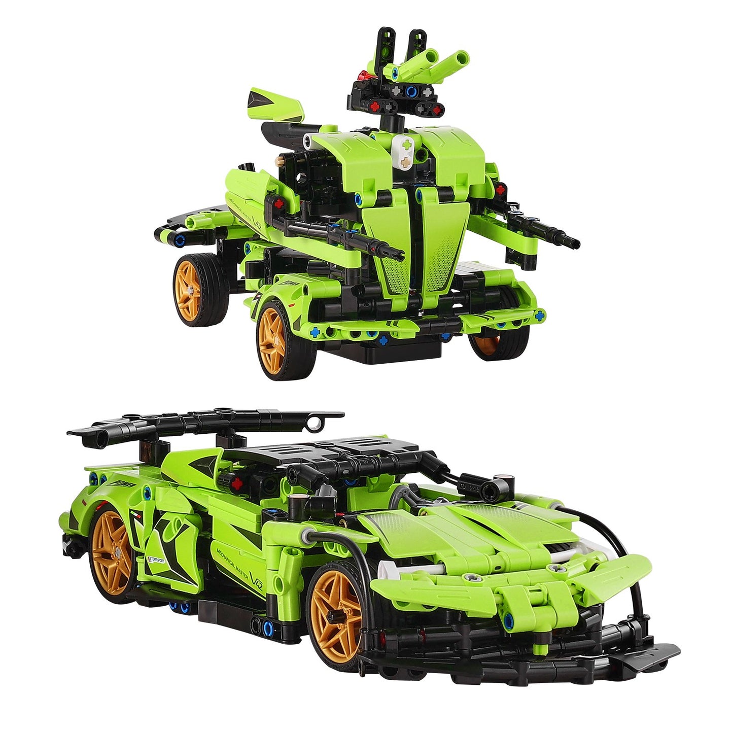 STEM Byggleksaker för barn 2 i 1 App & Fjärrkontroll Bil/Robot 461 PCS