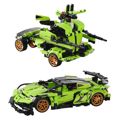 STEM Byggleksaker för barn 2 i 1 App & Fjärrkontroll Bil/Robot 461 PCS