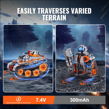 STEM Byggleksaker för barn 5 i 1 App & Fjärrkontroll Bil/Robot 554 PCS