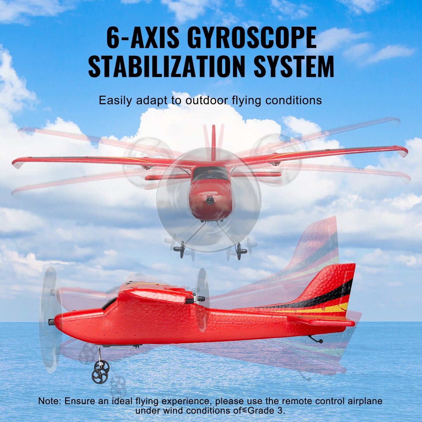 RC Flygplan EPP Foam RC Plane Toy med 2,4 GHz fjärrkontroll 2 batterier