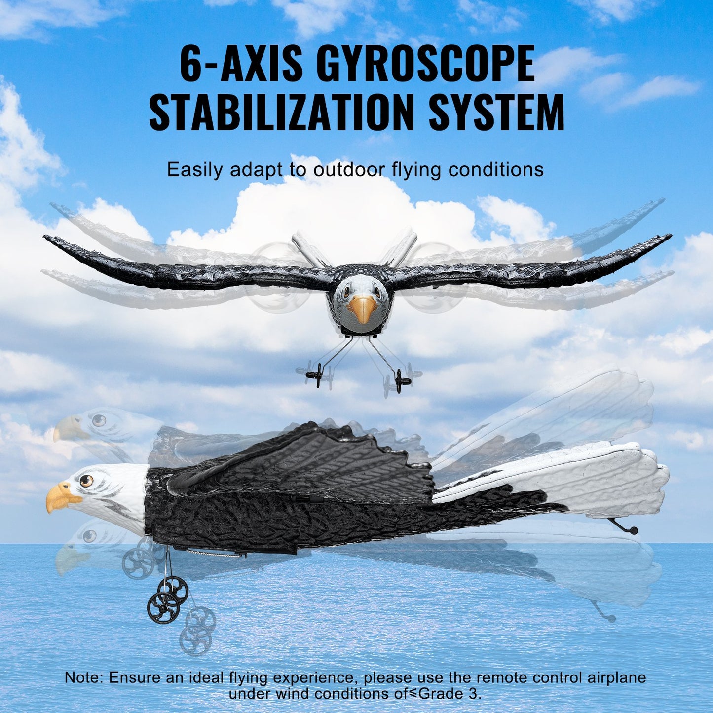 RC Airplane Biomimetic Eagle EPP Foam RC Plane Toy 2,4 GHz Fjärrkontroll