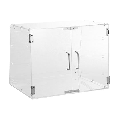 Konditorei, 3-stufiger gewerblicher Thekenschrank, Acryl-Vitrine mit Hintertür und herausnehmbaren Regalen, Frischhalten für Donut-Bagels, Kuchenkekse, 20,7"x14,2"x16,3
