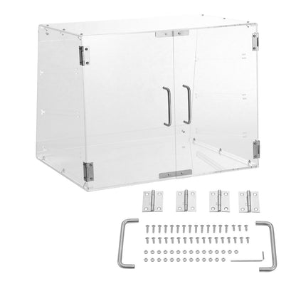 Konditorei, 3-stufiger gewerblicher Thekenschrank, Acryl-Vitrine mit Hintertür und herausnehmbaren Regalen, Frischhalten für Donut-Bagels, Kuchenkekse, 20,7"x14,2"x16,3