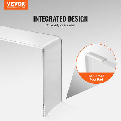 Acrylic console table, clear acrylic end table, transparent acrylic side table 37.95x15x29.13 inches, for foyer, living room, dining room