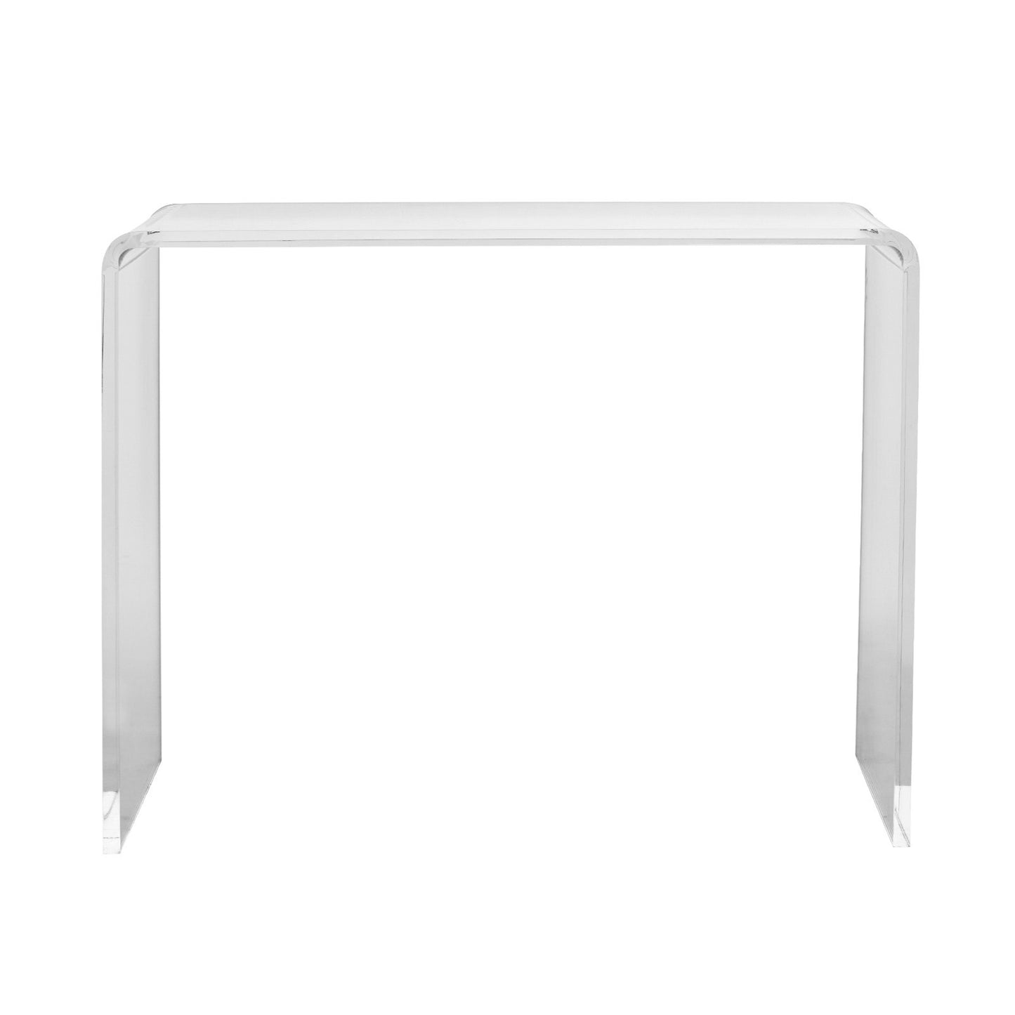 Acrylic console table, clear acrylic end table, transparent acrylic side table 37.95x15x29.13 inches, for foyer, living room, dining room