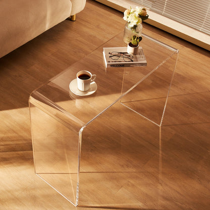 Acrylic Console Table, Clear Acrylic End Table, Transparent Acrylic Side Table 37.95x15x29.13 inch, for Foyer, Living Room, Dining Room