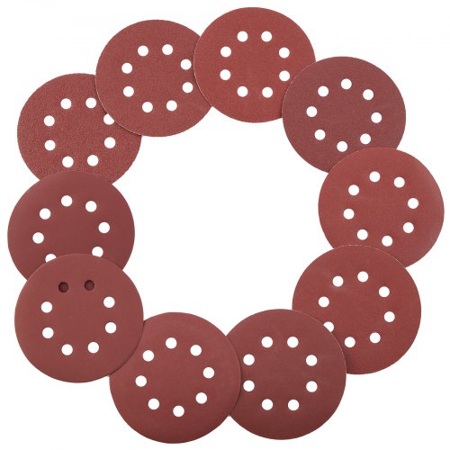 150 PCS 5 Inch Sanding Discs Set, 8-Hole Round Hook and Loop Sandpaper for Orbital Sander, 10 Grits include 60, 80, 100, 120, 150,180, 240, 320, 400, 600 Grit, for Metal, Wood, Car Sanding