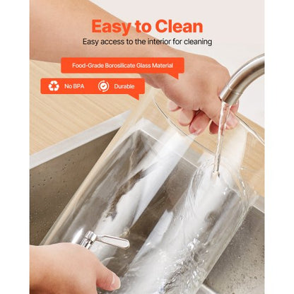 Getränkespender 8L Getränkespender für Partys Glas mit Ständer