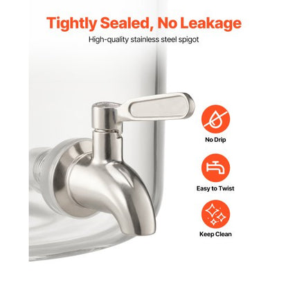 Drinks Dispenser 13L Drinks Dispenser for Parties Glass with Stand