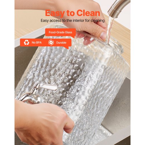 Drinks Dispenser 5.5L Drinks Dispenser for Parties Glass with Stand 2 PCS