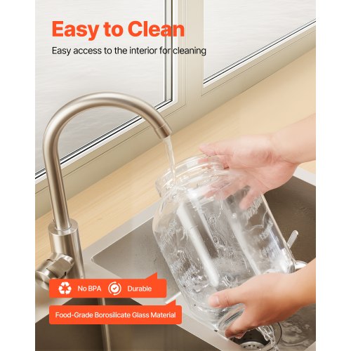 Getränkespender 3,8 l Getränkespender für Partys Glas mit Ständer 2 Stück