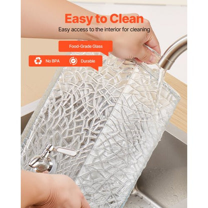 Drinks Dispenser 10L Drinks Dispenser for Parties Glass with Stand